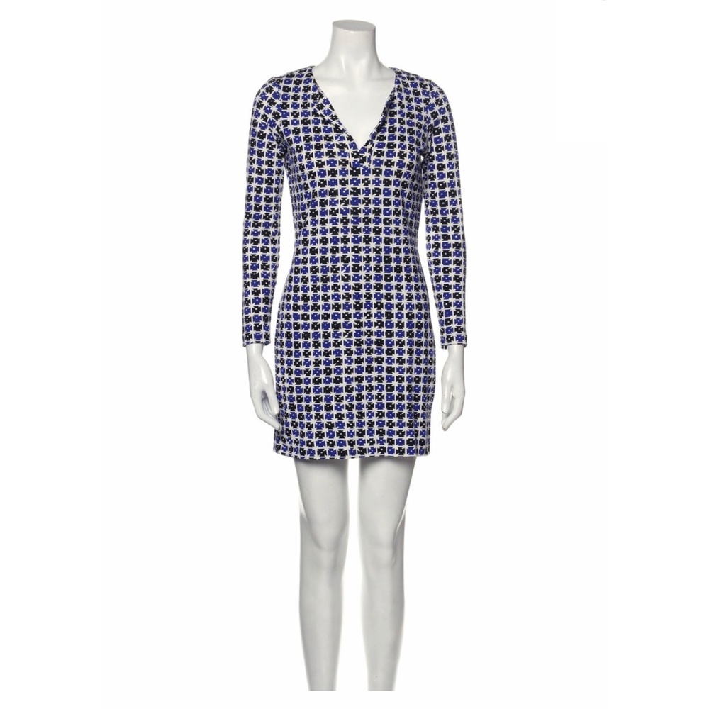 DIANE von FURSTENBERG Shift Dress - Long Sleeve - V-Neck - Size XS / 0